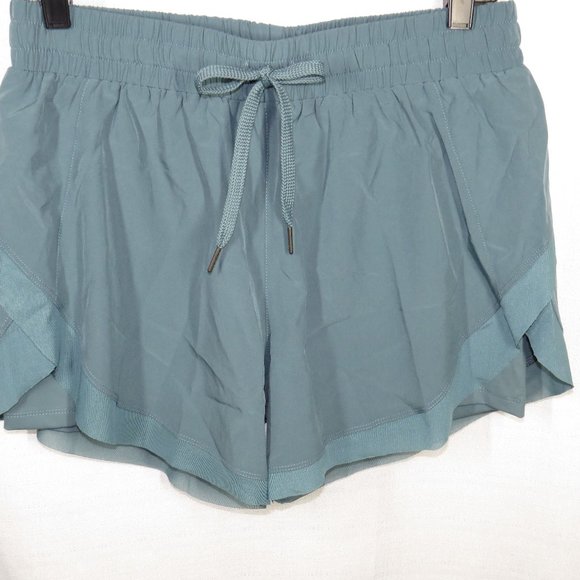 NWT Halara Blue Spruce Mesh Trim Crossover Side 2-in-1 Shorts - Picture 9 of 12
